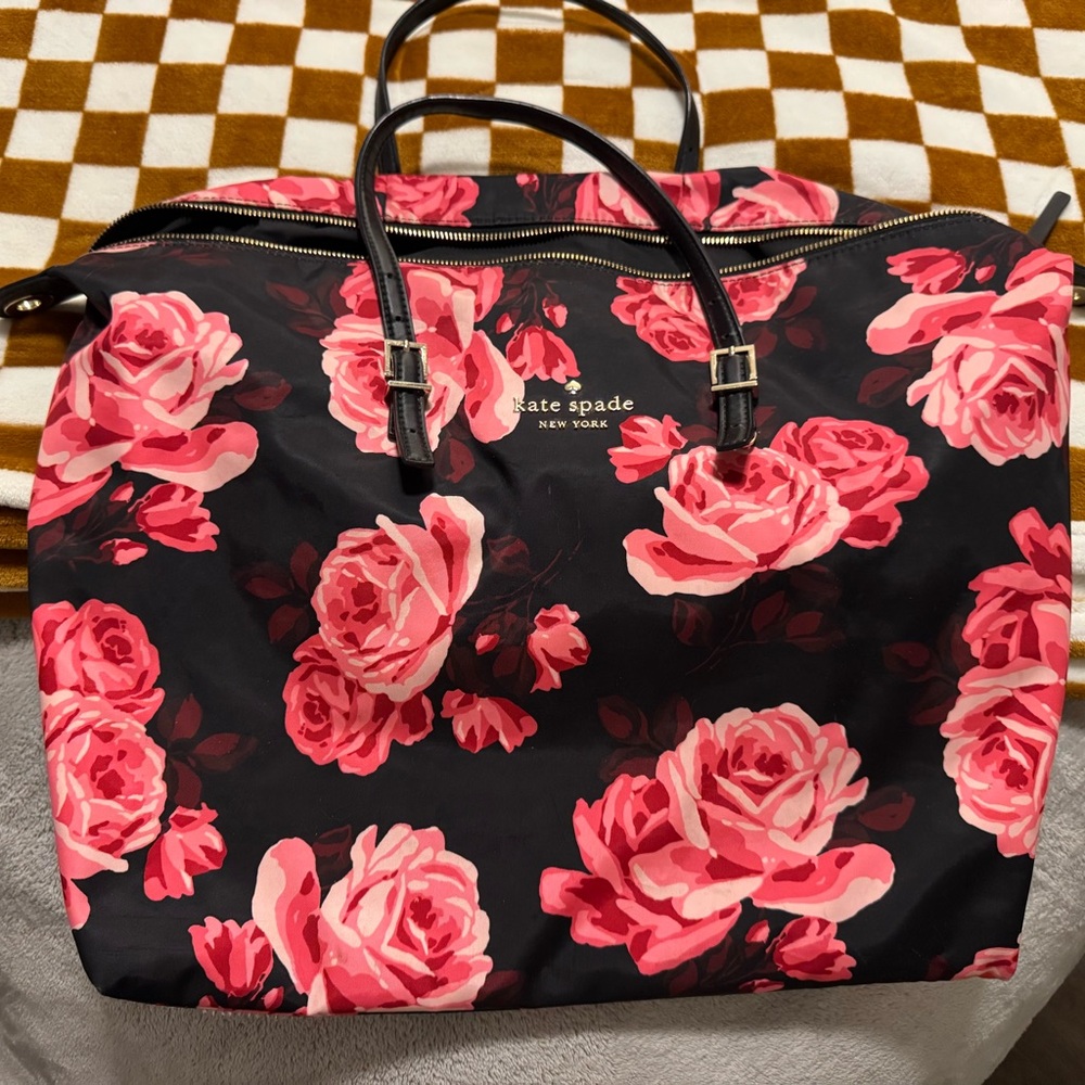 Kate Spade Floral Overnight Duffel Bag